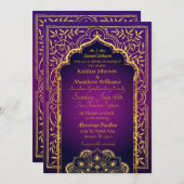 ボリウッドアラビアンナイト結婚式招待状 招待状 (正面/裏面)