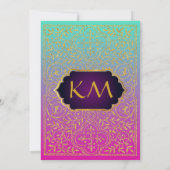 ボリウッドアラビアンナイト結婚式招待状 招待状 (裏面)