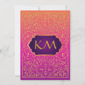 ボリウッドアラビアンナイト結婚式招待状 招待状 (裏面)