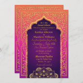 ボリウッドアラビアンナイト結婚式招待状 招待状 (正面/裏面)