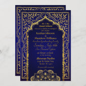 ボリウッドアラビアンナイト結婚式招待状 招待状 (正面/裏面)