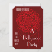ボリウッドインディアンの着飾りパーティー 招待状 (正面)