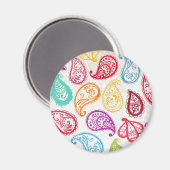 ボリウッドインディアンペイズリートレンディーレインボーマグネット マグネット (正面/裏面)