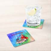 ボリウッドテーマインディアン カラフル スクエアペーパーコースター (インサイチュ)