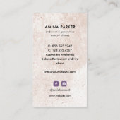 ボリウッドヒンディベリーダンサー水彩紫 名刺 (裏面)