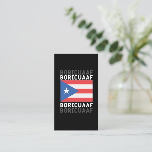 ボリクアAFプエルトリコフラグプライド 名刺 (スタンド正面)