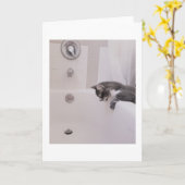 ボリスザカワイナバー子猫グリーティング カード (黄色い花)