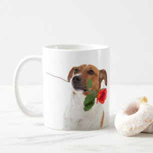ボリス-ジャックラッセルテリア-犬バラのマグ コーヒーマグカップ