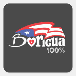 ボリチュア100%プエルトリコステッカー スクエアシール