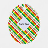 ボリビアとボリビア国旗のタイル貼り|過去記事 メタルオーナメント (正面)