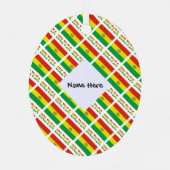 ボリビアとボリビア国旗のタイル貼り|過去記事 メタルオーナメント (裏面)