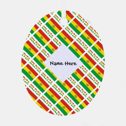 ボリビアとボリビア国旗のタイル貼り|過去記事 メタルオーナメント (裏面)