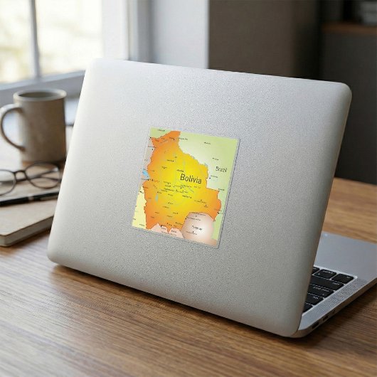 ボリビアと都市の地縁ど図 スクエアシール