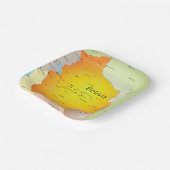 ボリビアと都市の地縁ど図 ペーパープレート (傾斜あり)