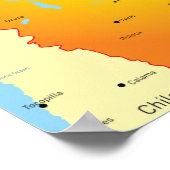 ボリビアと都市の地縁ど図 ポスター (角)