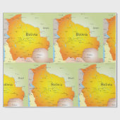 ボリビアと都市の地縁ど図 ラッピングペーパー (フラット)