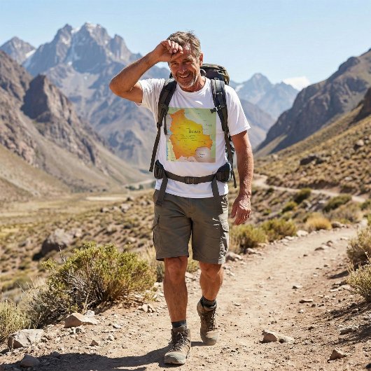 ボリビアと都市の地縁ど図 Tシャツ