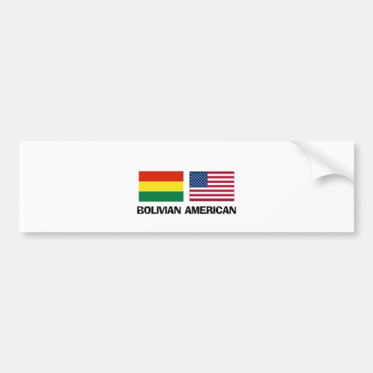 ボリビアのアメリカ人 バンパーステッカー (正面)
