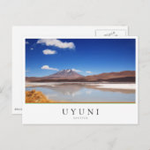 ボリビアのウイニに火山を持つアルティプラノの風景 ポストカード (正面/裏面)