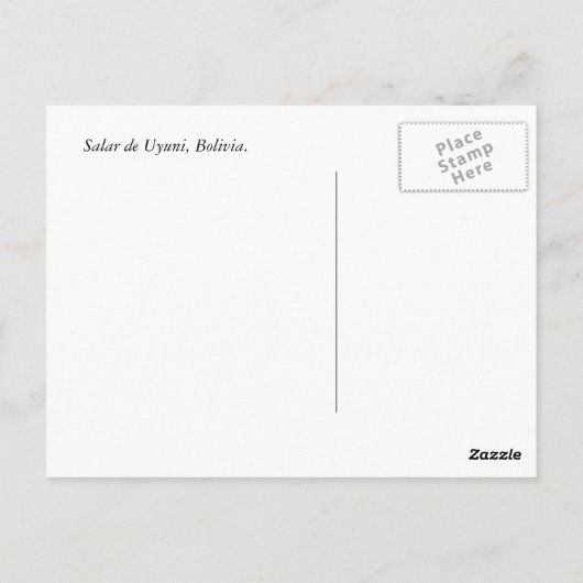 ボリビアのフラミンゴ（ピンク） ポストカード (裏面)