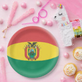 ボリビアのボリビア人の旗 ペーパープレート (パーティー)