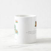 ボリビアのモノグラム入り水彩画地図 コーヒーマグカップ (中央)