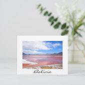 ボリビアのラグナ・コロラダはがき縁どの白 ポストカード (スタンド正面)