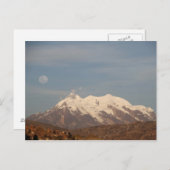ボリビアのラ・パス市 イリマニ雪山 ポストカード (正面/裏面)