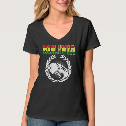 ボリビアの卓球愛好家 Tシャツ (正面)