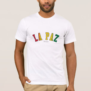 ボリビアの国旗色のラパス Tシャツ