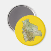 ボリビアの地図マグネット マグネット (正面/裏面)