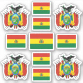 ボリビアの州のシンボル/腕と旗のコート シール (正面)