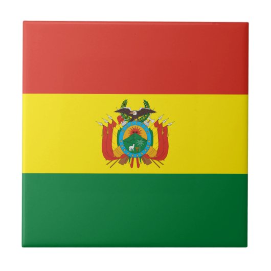 ボリビアの愛国的な国旗 タイル (正面)