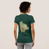 ボリビアの旗および地図dkのTシャツ Tシャツ (裏面フル)