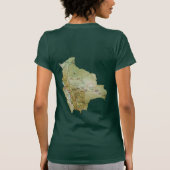 ボリビアの旗および地図dkのTシャツ Tシャツ (裏面)
