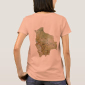 ボリビアの旗と地図のTシャツ Tシャツ (裏面)