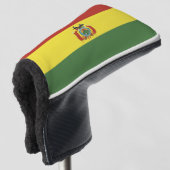 ボリビアの旗 ゴルフヘッドカバー (3/4 正面)