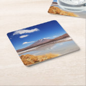 ボリビアの火山とのAltiplanoの景色 スクエアペーパーコースター (アングル)