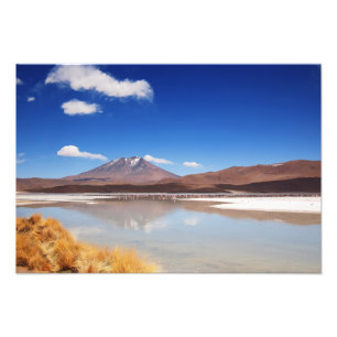ボリビアの火山とのAltiplanoの景色 フォトプリント