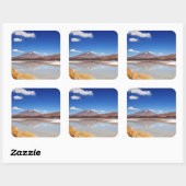 ボリビアの火山とアルティプラノの風景 スクエアシール (シート)