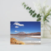 ボリビアの火山とアルティプラノの風景 ポストカード (スタンド正面)