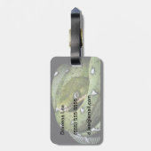 ボリビアの緑の木のヘビのエメラルドのボア ラゲッジタグ (裏面縦)