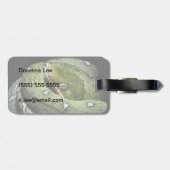 ボリビアの緑の木のヘビのエメラルドのボア ラゲッジタグ (裏面横)