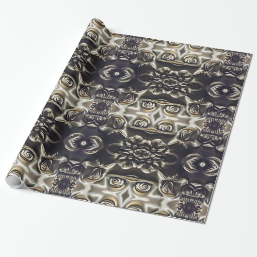 ボリビアの花の浮彫りになる芸術の包装紙 ラッピングペーパー (アンロールド)