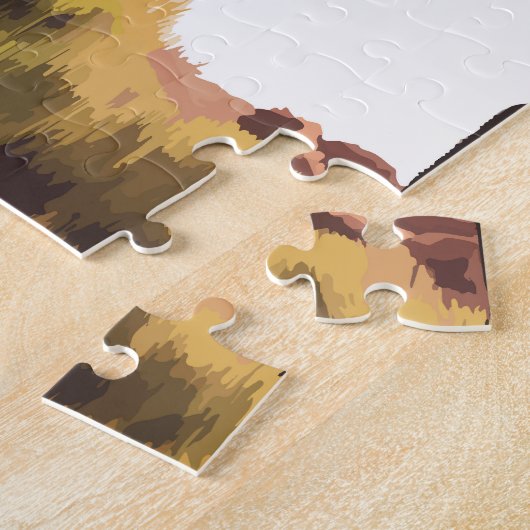 ボリビアイラストレーショントラベルアートヴィンテージ ジグソーパズル (側面)