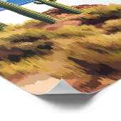 ボリビアイラストレーショントラベルアートヴィンテージ ポスター (角)