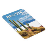 ボリビアイラストレーショントラベルアートヴィンテージ マグネット (右側)