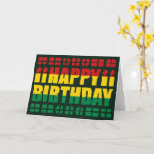 ボリビアフラグ誕生日カード カード (黄色い花)