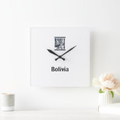 ボリビアーノ スクエア壁時計 (ホーム)