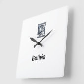 ボリビアーノ スクエア壁時計 (傾斜)